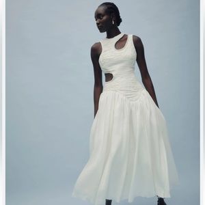 AJE Jolie Abstract cut out midi dress